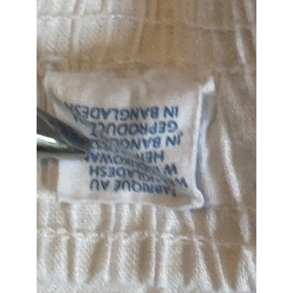 Sigrid Olsen White Linen Pull On Pants Elastic Waist Coastal Large Relaxed - Picture 7 of 8